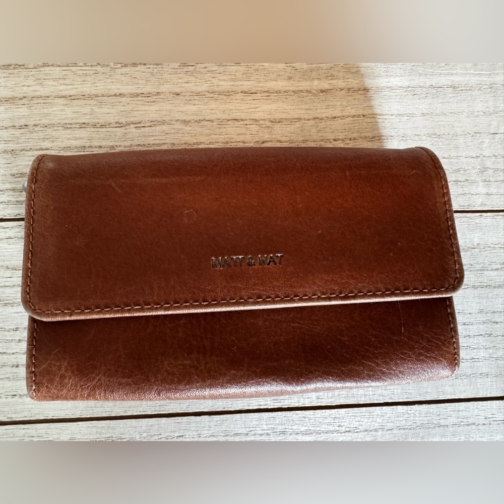 Matt and Nat Chestnut Vegan Leather Clutch / Purse